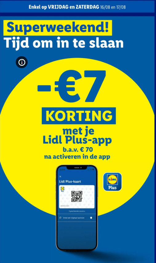 Lidl actie 7 euro korting