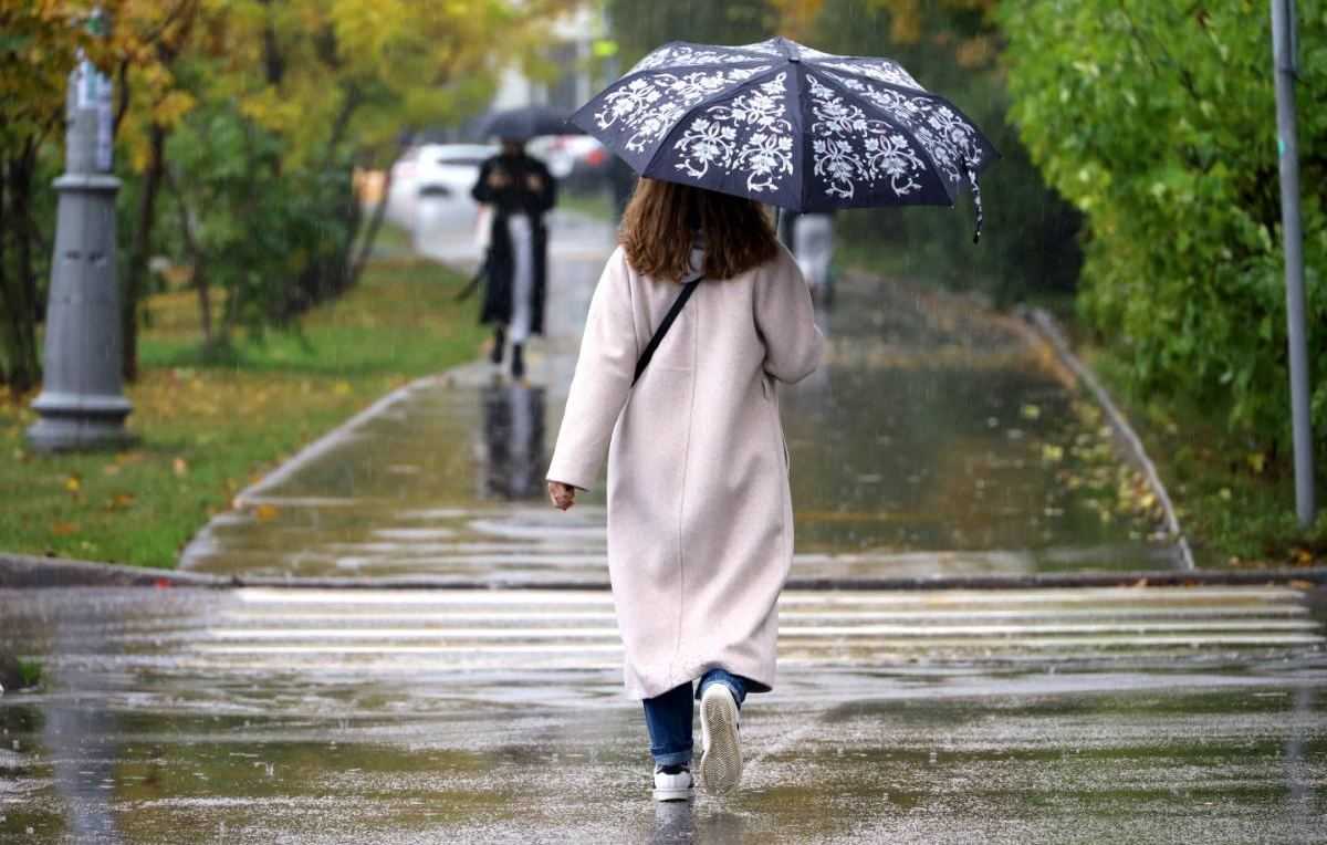 herfst regen paraplu