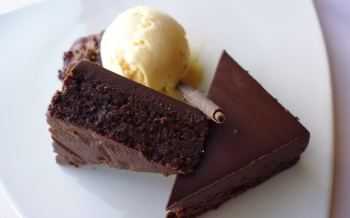 brownie, ijs, taart